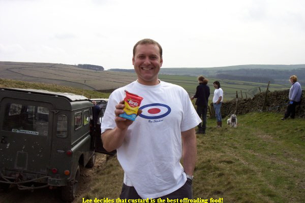 Lee decides that custard is the best offroading food!